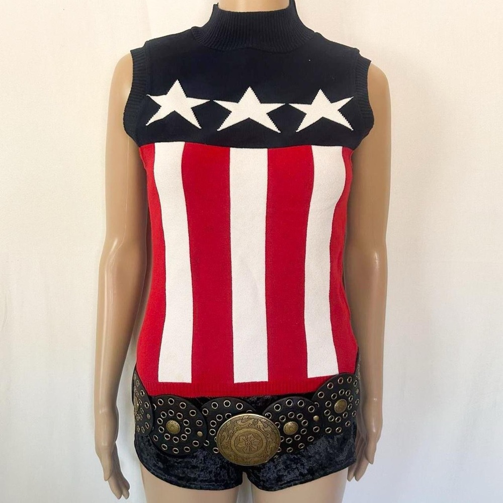 USA American knit tank top size small